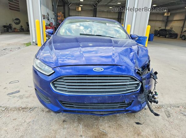3FA6P0LU7GR388235 2016 FORD FUSION Blue Front view