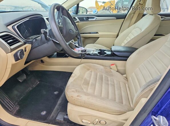 3FA6P0LU7GR388235 2016 FORD FUSION Blue Front interior view