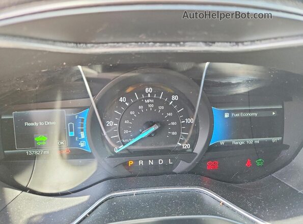 3FA6P0LU7HR278318 2017 FORD FUSION White Вид щитка приладів