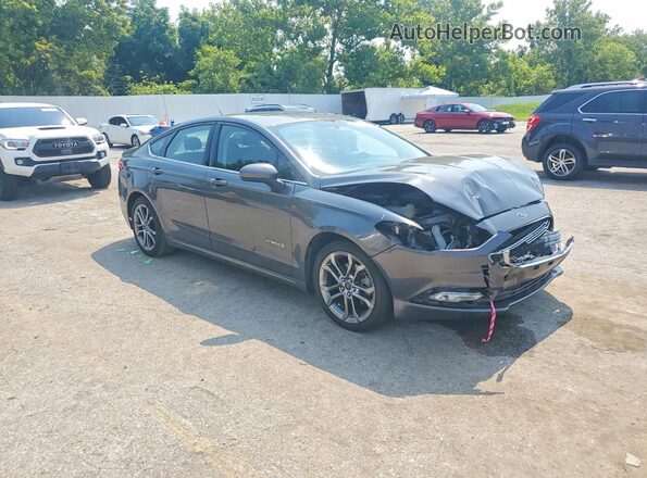 3FA6P0LU7HR315075 2017 FORD FUSION Charcoal Передня права чверть