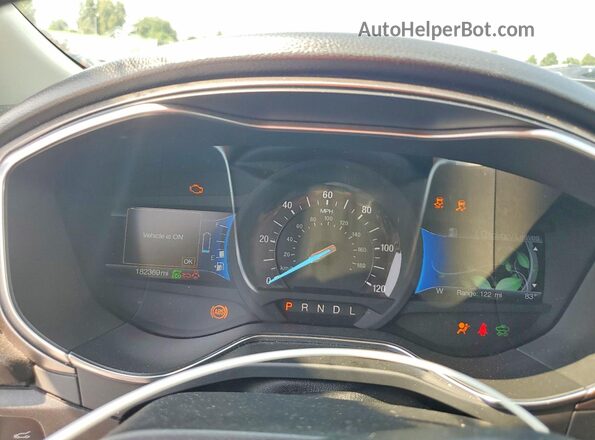 3FA6P0LU7HR315075 2017 FORD FUSION Charcoal Вид щитка приладів