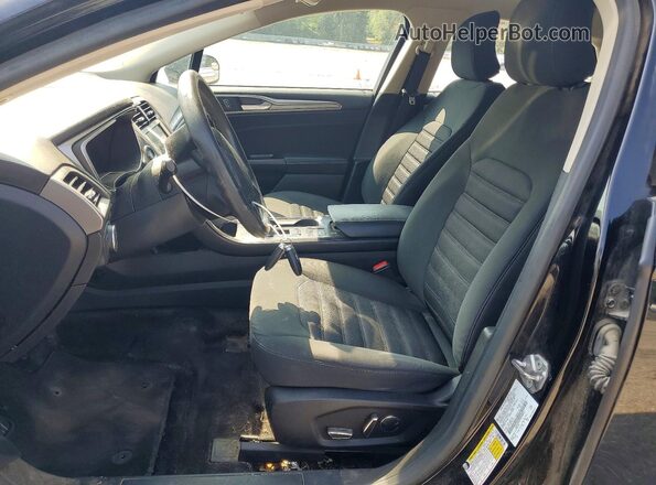 3FA6P0LU7HR348075 2017 FORD FUSION Black Вид салону спереду