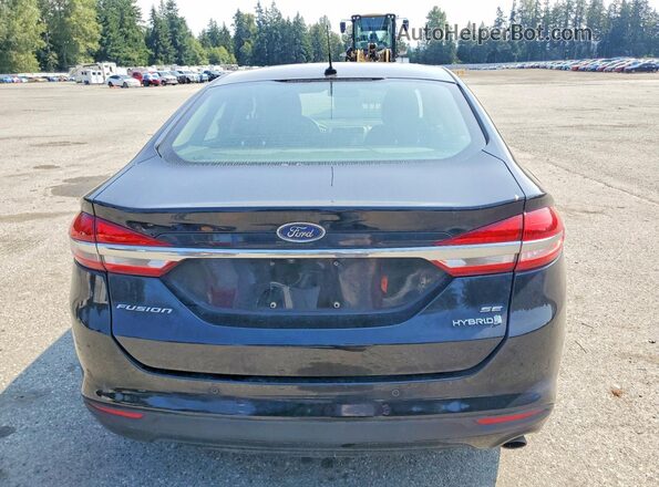 3FA6P0LU7HR348075 2017 FORD FUSION Black Вид ззаду