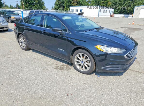 3FA6P0LU7HR348075 2017 FORD FUSION Black Передня права чверть