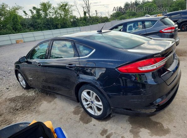 3FA6P0LU7JR141367 2018 FORD FUSION Черный Задняя левая четверть