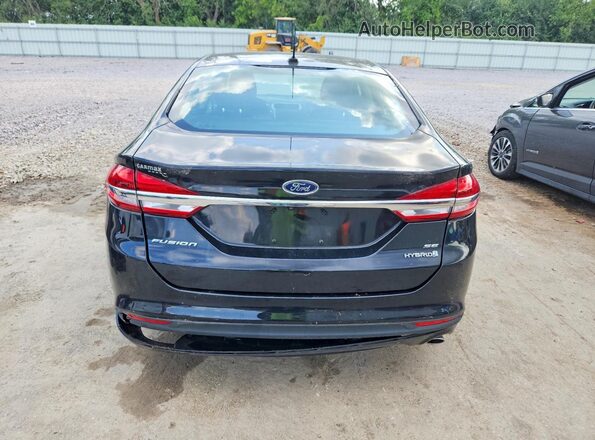 3FA6P0LU7JR141367 2018 FORD FUSION Черный Вид сзади