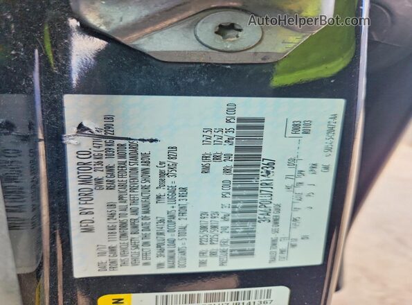 3FA6P0LU7JR141367 2018 FORD FUSION Черный Вид подкапотного пространства