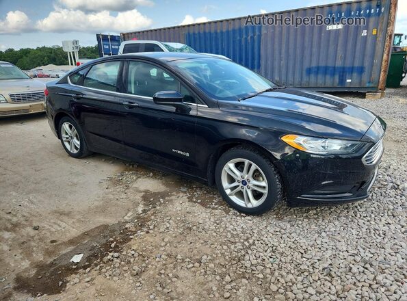 3FA6P0LU7JR141367 2018 FORD FUSION Черный Передняя правая четверть