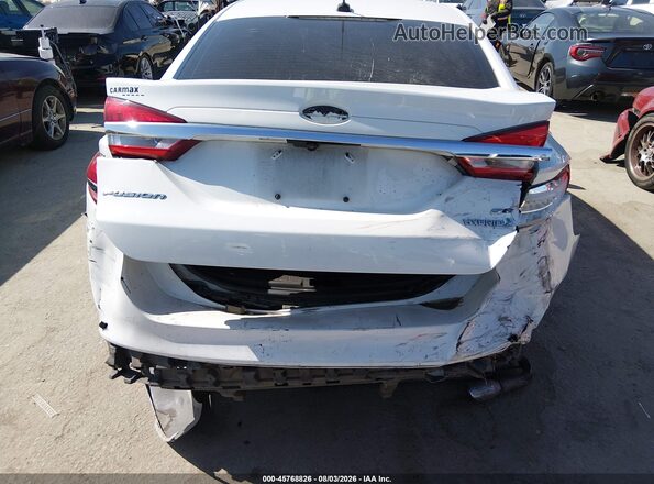 3FA6P0LU7JR170304 2018 FORD FUSION HYBRID White Vista frontal