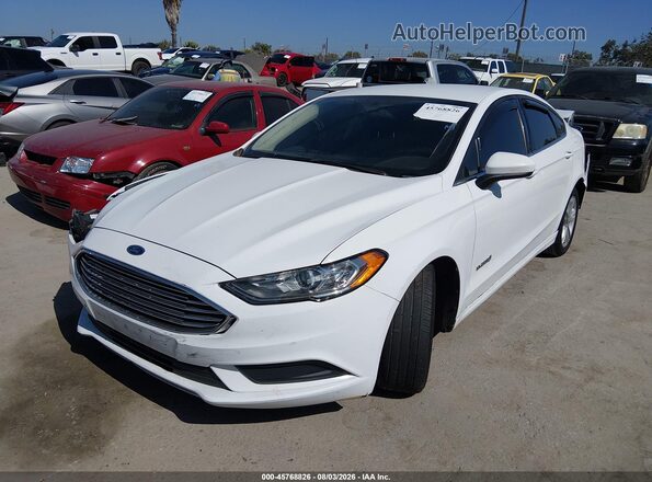 3FA6P0LU7JR170304 2018 FORD FUSION HYBRID White Vista tres cuartos delantera izquierda