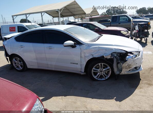 3FA6P0LU7JR170304 2018 FORD FUSION HYBRID White Vista interior trasera