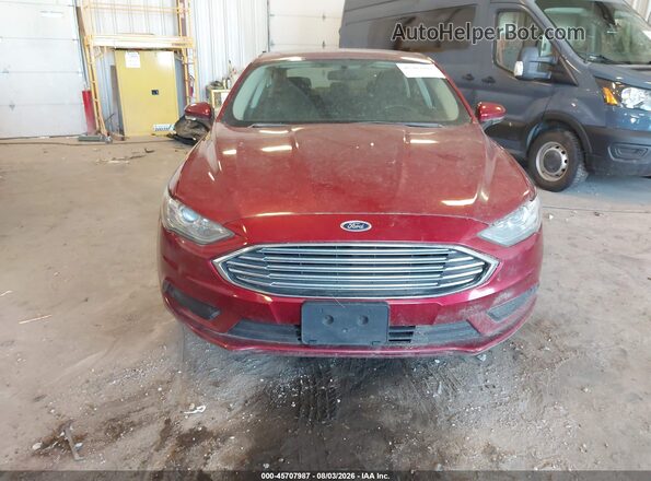 3FA6P0LU7JR235443 2018 FORD FUSION HYBRID Red Front view