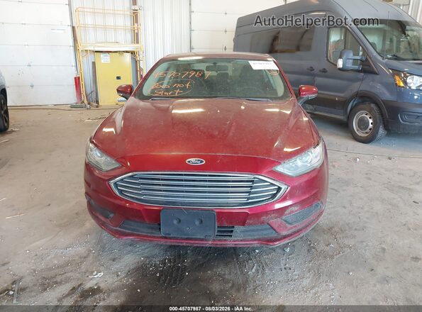 3FA6P0LU7JR235443 2018 FORD FUSION HYBRID Red Instrument cluster view