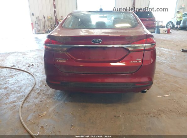 3FA6P0LU7JR235443 2018 FORD FUSION HYBRID Red 