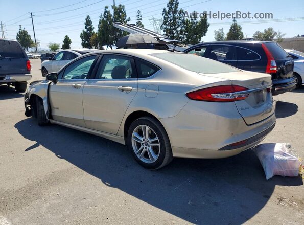 3FA6P0LU7JR257149 2018 FORD FUSION Beige Trasero izquierdo
