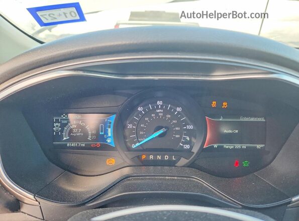 3FA6P0LU7KR116695 2019 FORD FUSION White Սարքավորումների վահանակի տեսք