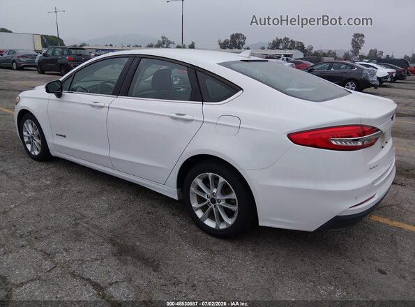 3FA6P0LU7KR190828 2019 FORD FUSION HYBRID White Rear left