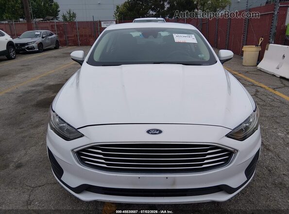 3FA6P0LU7KR190828 2019 FORD FUSION HYBRID White Rear interior view