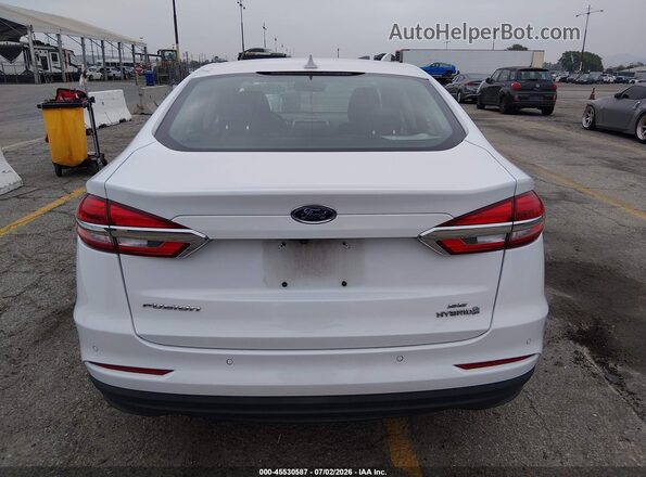 3FA6P0LU7KR190828 2019 FORD FUSION HYBRID White 