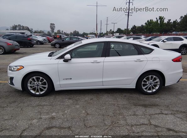 3FA6P0LU7KR190828 2019 FORD FUSION HYBRID White 