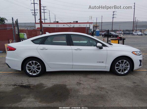 3FA6P0LU7KR190828 2019 FORD FUSION HYBRID White 360 interior view