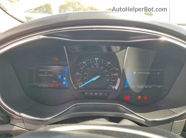 3FA6P0LU8HR323640 2017 FORD FUSION White Instrument cluster view