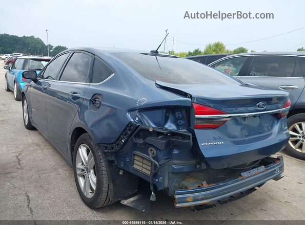 3FA6P0LU8JR147582 2018 FORD FUSION HYBRID Синий Задняя левая четверть