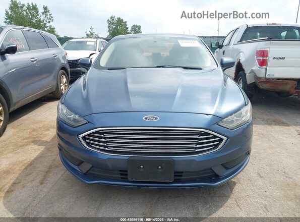 3FA6P0LU8JR147582 2018 FORD FUSION HYBRID Синий Вид задней части салона
