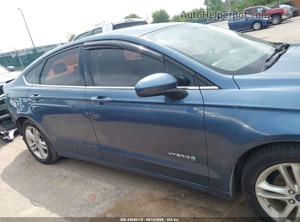3FA6P0LU8JR147582 2018 FORD FUSION HYBRID Синий Панорамный вид салона 360°