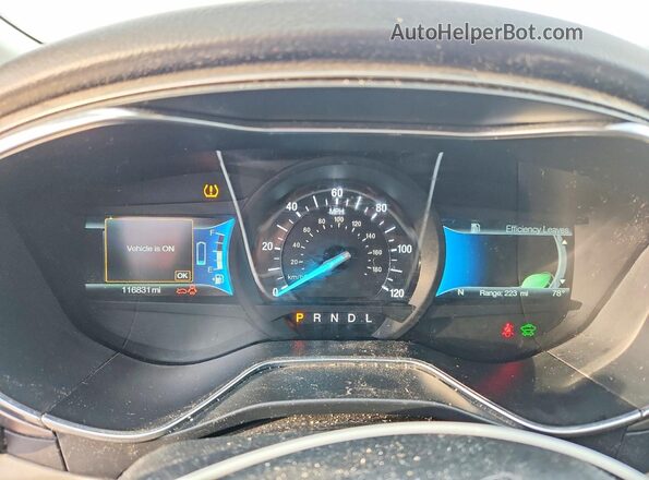 3FA6P0LU8JR173342 2018 FORD FUSION White Instrument cluster view