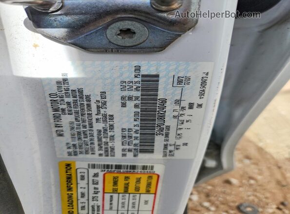 3FA6P0LU8KR240460 2019 FORD FUSION White Engine compartment view
