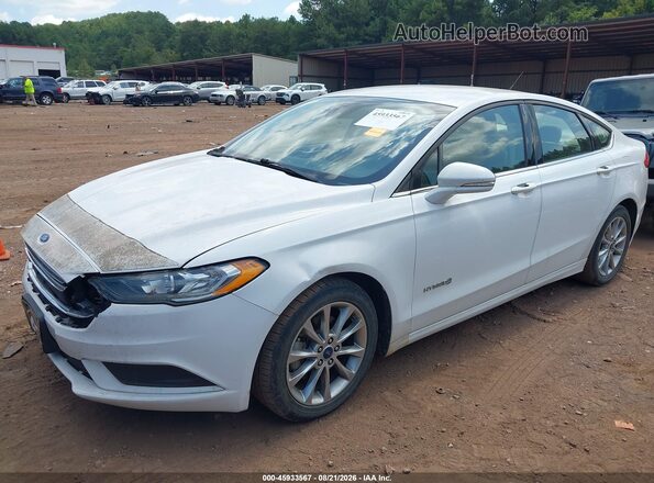 3FA6P0LU9HR301954 2017 FORD FUSION HYBRID Белый Передняя левая четверть