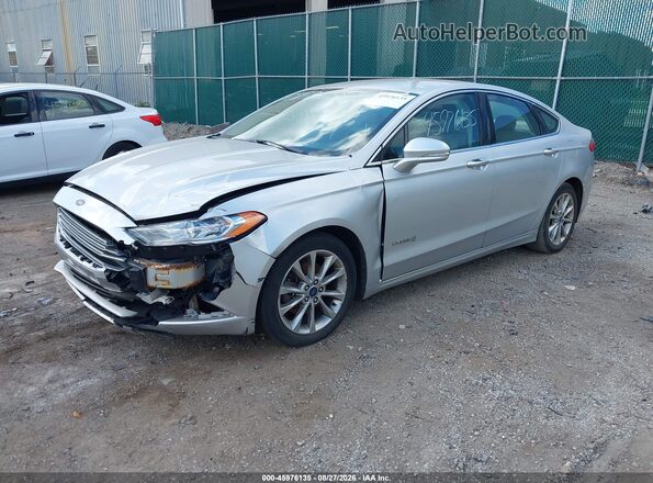 3FA6P0LU9HR304918 2017 FORD FUSION HYBRID Silver Przód lewy