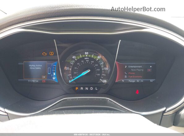 3FA6P0LU9HR304918 2017 FORD FUSION HYBRID Silver Widok tylnych siedzeń