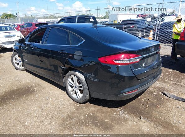 3FA6P0LU9JR157943 2018 FORD FUSION HYBRID Black Rear left