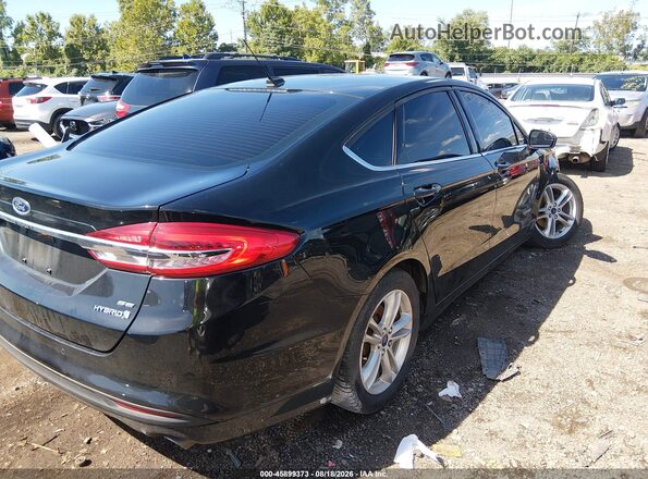 3FA6P0LU9JR157943 2018 FORD FUSION HYBRID Black Rear right