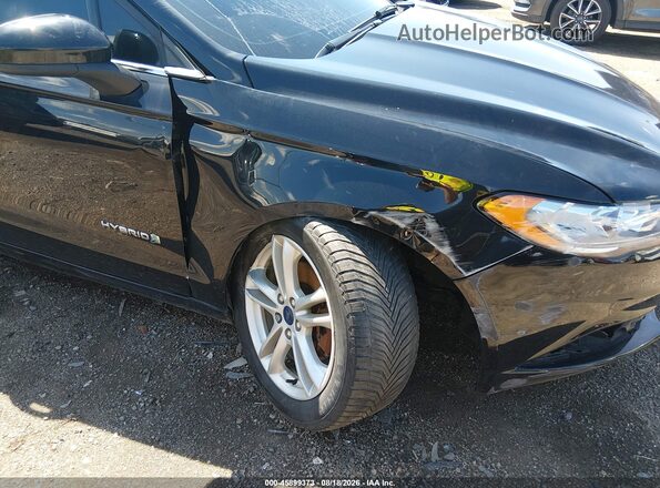 3FA6P0LU9JR157943 2018 FORD FUSION HYBRID Black Front view
