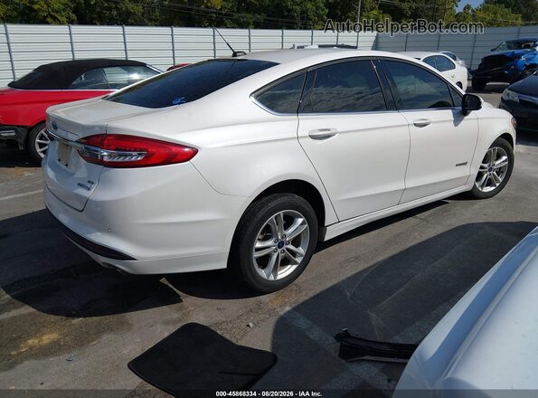 3FA6P0LU9JR164925 2018 FORD FUSION HYBRID Белый Задняя правая четверть