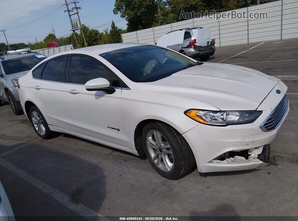 3FA6P0LU9JR164925 2018 FORD FUSION HYBRID Белый Вид задней части салона