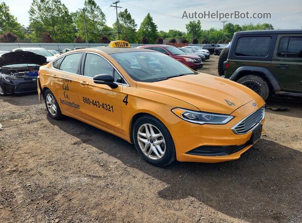 3FA6P0LU9JR199707 2018 FORD FUSION Yellow Front right