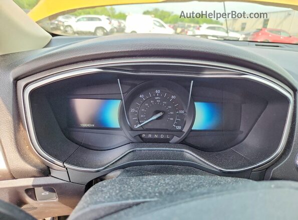 3FA6P0LU9JR199707 2018 FORD FUSION Yellow Instrument cluster view