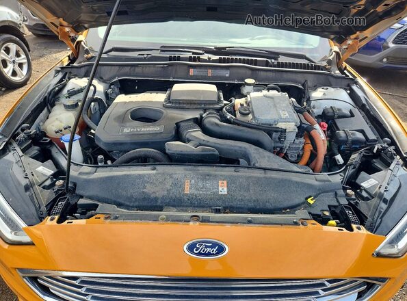 3FA6P0LU9JR199707 2018 FORD FUSION Yellow Rear interior view