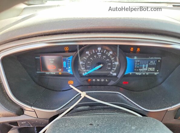 3FA6P0LU9JR208938 2018 FORD FUSION White Вид щитка приладів