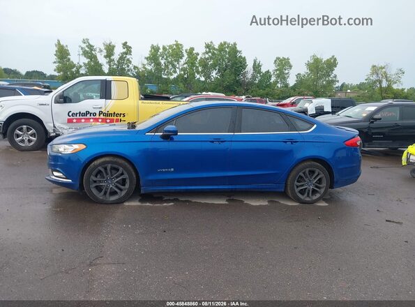 3FA6P0LU9JR234133 2018 FORD FUSION HYBRID Blue Vista interior de 360 grados