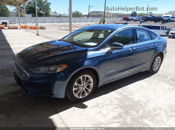 3FA6P0LU9KR211162 2019 FORD FUSION HYBRID Blue Przód lewy