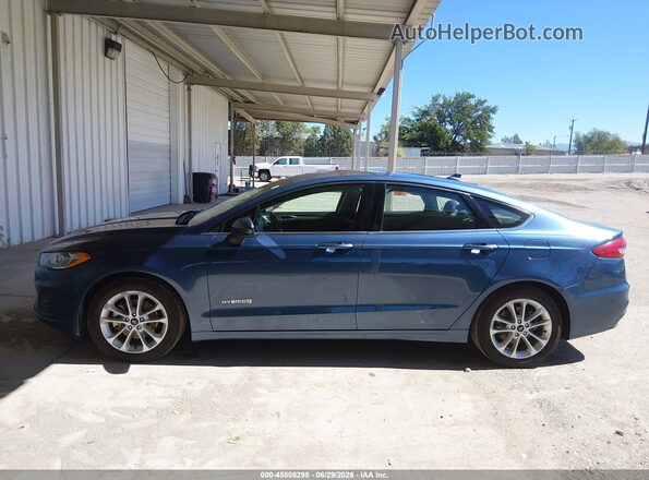 3FA6P0LU9KR211162 2019 FORD FUSION HYBRID Blue Widok wnętrza 360 stopni