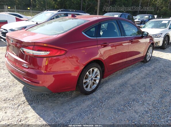 3FA6P0LU9KR256571 2019 FORD FUSION HYBRID Красный Задняя правая четверть