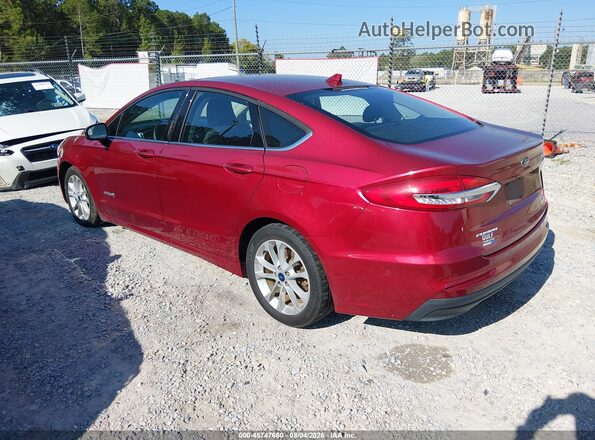 3FA6P0LU9KR256571 2019 FORD FUSION HYBRID Красный Задняя левая четверть