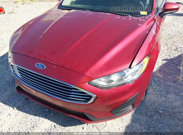 3FA6P0LU9KR256571 2019 FORD FUSION HYBRID Красный Вид спереди