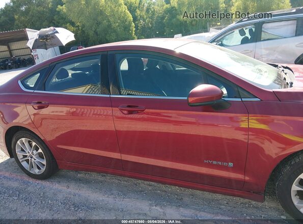 3FA6P0LU9KR256571 2019 FORD FUSION HYBRID Красный Вид задней части салона